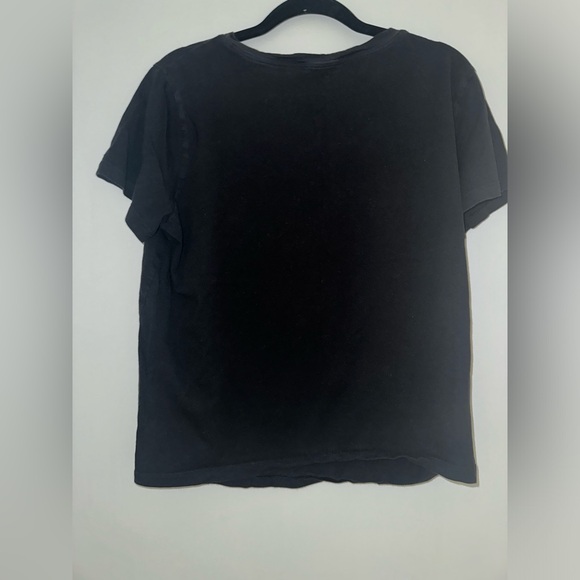 Victoria’s Secret Black Graphic Logo T-Shirt Silver VS Emblem Size M - Picture 6 of 6